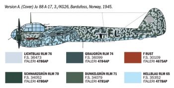 Junkers Ju88A-4/17 Torpedo Bomber. Escala 1/72.