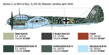 Junkers Ju88A-4/17 Torpedo Bomber. Escala 1/72.