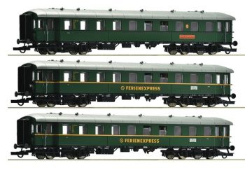 Set de tres coches de pasajeros Holiday Express de la Deutsche Bundesb