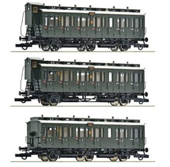 Set de tres coches de pasajeros Deutsche Reichsbahn-Gesellschaft